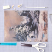 Winter in den Rocky Mountains (von Thomas Moran) Seidenpapier (Handwerk)