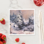 Winter in den Rocky Mountains (von Thomas Moran) Serviette (Beispiel)