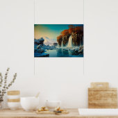 Winter in den Talfällen Poster (Küche)