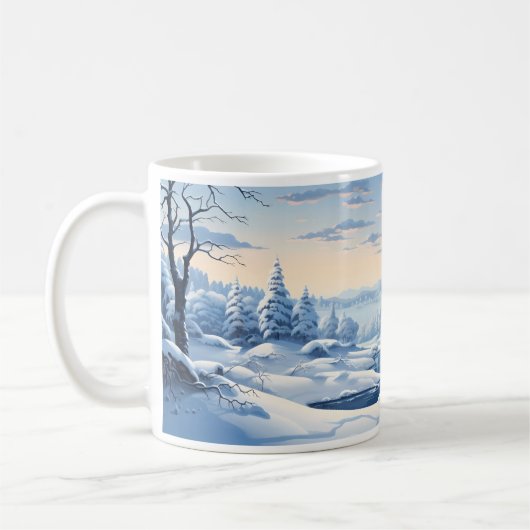 Winter in der Fantasiewelt Kaffeetasse (Links)