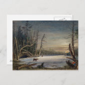 WINTER IN DER KATSKILLKARTE FEIERTAGSPOSTKARTE (Vorne/Hinten)