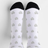 Winter in der Liebe - Silberne Herzen - Bearbeitba Socken (Oben)