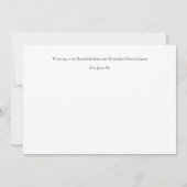 Winter in der Macclesfield-Waldkarte Dankeskarte (Rückseite)