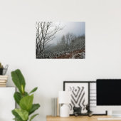 Winter in der Macclesfield-Waldkarte Poster (Heimbüro)