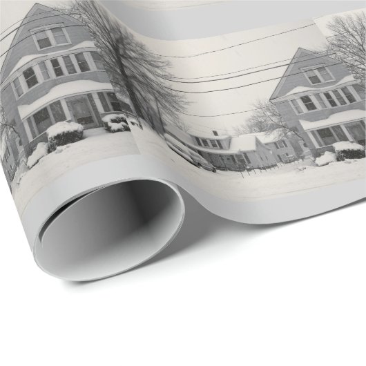 WINTER IN DER NACHBARSCHAFT GESCHENKPAPIER (Rolleneckpunkt)