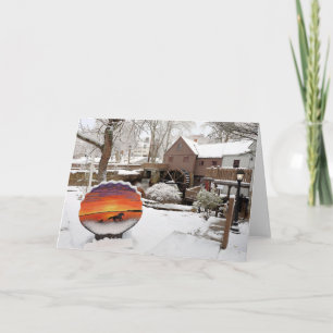 Winter in der Plimoth Grist Mill Karte