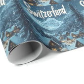 Winter in der Schweiz: Bergregion Geschenkpapier (Rolleneckpunkt)