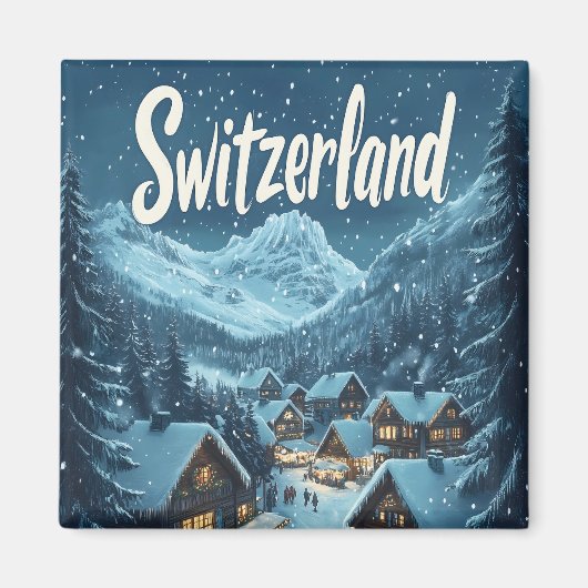 Winter in der Schweiz: Bergregion Magnet (Vorne)