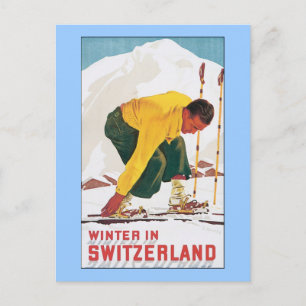 Winter in der Schweiz Postkarte
