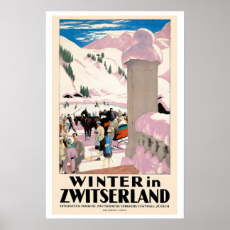 Winter in der Schweiz Schweizerische Bundesbahnen Poster