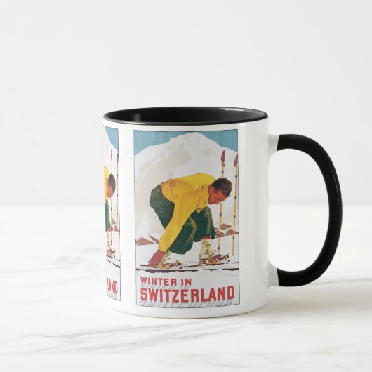 Winter in der Schweiz Tasse (Rechts)