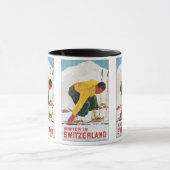 Winter in der Schweiz Tasse (Zentrum)