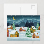 Winter in der Stadt Postkarte (Vorne/Hinten)