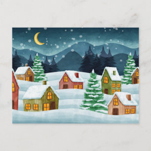 Winter in der Stadt Postkarte
