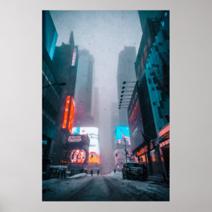 Winter in der Times Square-Wand-Kunst Poster