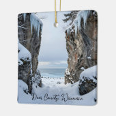 Winter in Door County  Wisconsin Souvenir Keepsake Keramikornament (Links)