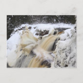 Winter in Gabbro Falls, Michigans oberste Halbinse Postkarte (Vorderseite)