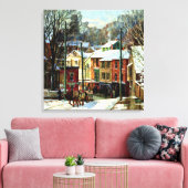 Winter in Gloucester, Massachusetts Leinwanddruck (Insitu (Wohnzimmer))