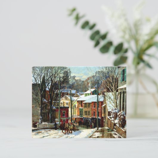 Winter in Gloucester Postkarte (Stehend Vorderseite)