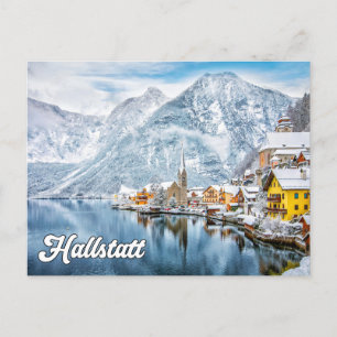 Winter in Hallstatt, Österreich Postkarte