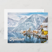 Winter in Hallstatt, Österreich Postkarte (Vorne/Hinten)