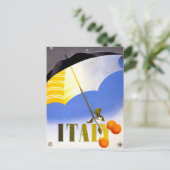 Winter in Italien Vintage Reiseplaner restauriert Postkarte (Stehend Vorderseite)