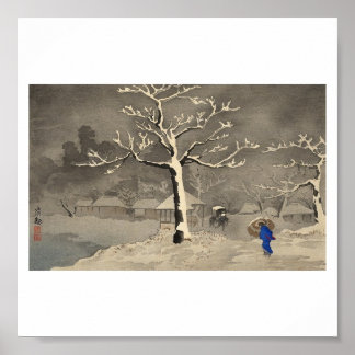 Winter in Japan um 1915 Poster