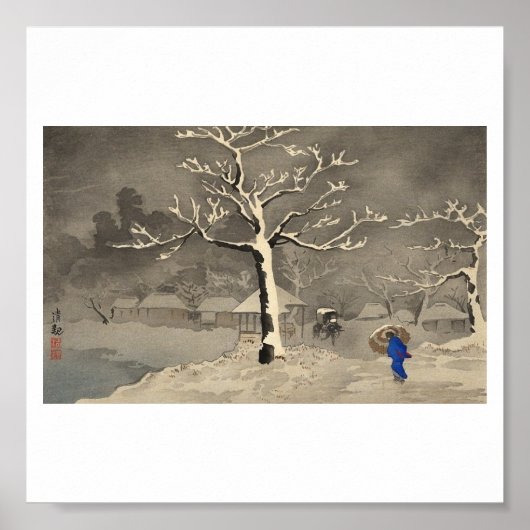 Winter in Japan um 1915 Poster (Vorne)