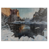 Winter in Josemite, von Gary Poling Schneidebrett (Vorderseite)