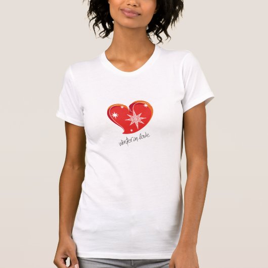Winter in Liebe-Rot-T - Shirt (Vorderseite)