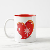 Winter in Liebe-Rot Zweifarbige Tasse (Links)