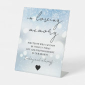 Winter in Love Memory - Elegantes Skript Sockelschild (Vorderseite)