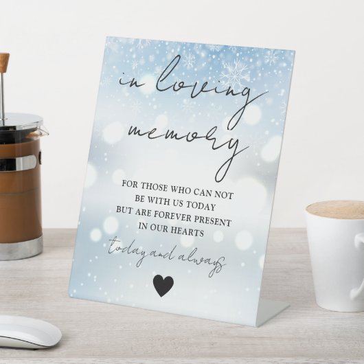 Winter in Love Memory - Elegantes Skript Sockelschild (In SItu)