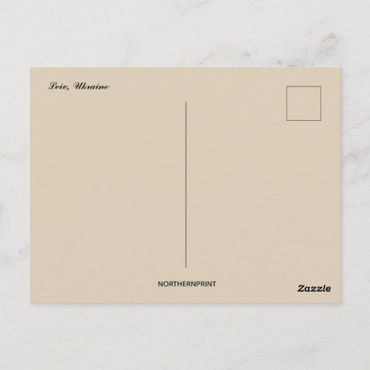 Winter in Lviv Ukraine Postcard Postkarte (Rückseite)