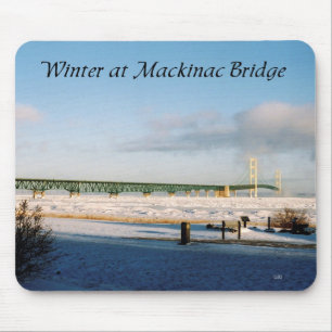 Winter in Mackinac Bridge Mousepad