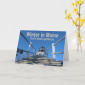 Winter in Maine Karte (Gelbe Blume)