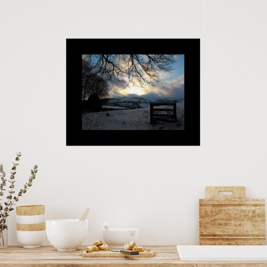 Winter in Mid Wales Poster (Küche)