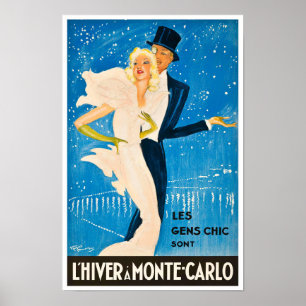 Winter in Monte Carlo Monaco Frankreich Weinroute  Poster