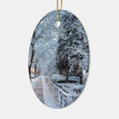 Winter in Montreal Keramik Ornament (Links)
