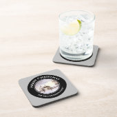 Winter in Neuengland Weihnachts Schwarzer grauer K Getränkeuntersetzer (Rechte Seite)