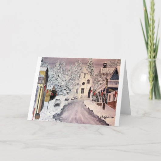 WINTER IN NEVADA-STADT CA, WASSERFARBE, KARTE (Vorderseite)