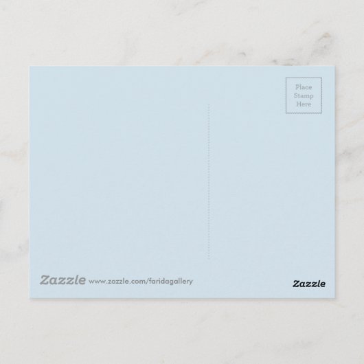 Winter in New England Aquarellmalerei Postkarte (Rückseite)