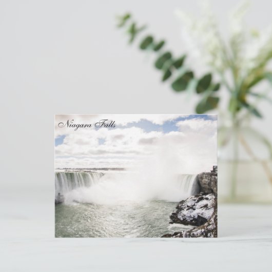 Winter in Niagara Falls Postkarte (Stehend Vorderseite)
