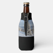Winter in Norwegen Flaschenkühler (Flasche Rückseite)