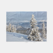 Winter in Norwegen Fleecedecke (Vorderseite (Horizontal))