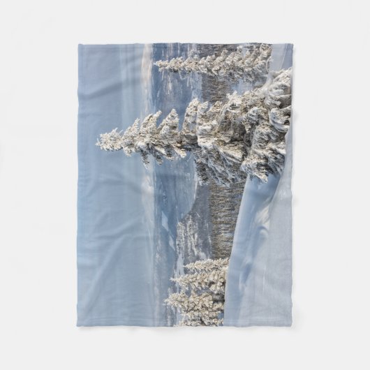 Winter in Norwegen Fleecedecke (Vorderseite)
