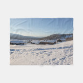 Winter in Norwegen Fleecedecke (Vorderseite (Horizontal))