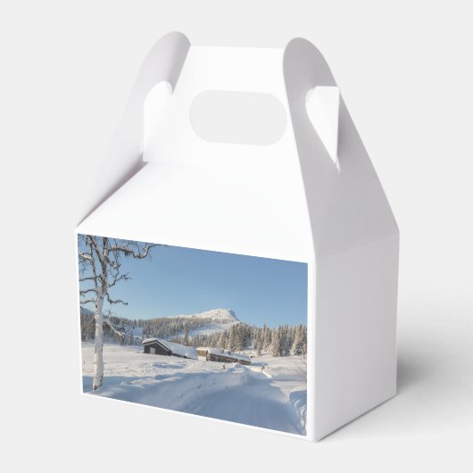 Winter in Norwegen Geschenkschachtel (Rückseite)