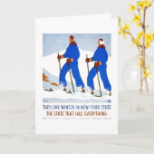 Winter in NY Staat WPA 1930er-Poster Karte (Gelbe Blume)