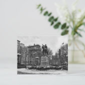 Winter in NYC’s Union Square 001 Black White Postkarte (Stehend Vorderseite)